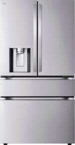 LG Standard-Depth MAX 28.6 Cu. Ft. 4-Door French Door Smart Refrigerator Full-Convert Drawer Stainless from Kings Outlet