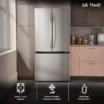 LG Counter-Depth MAX 20.8 Cu. Ft. French Door Smart Refrigerator Ice Stainless Steel from Kings Outlet