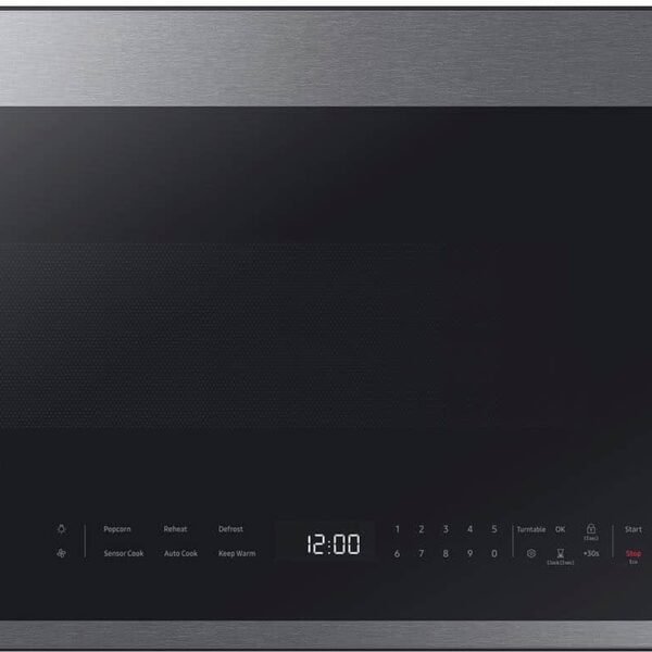 Samsung Bespoke 2.1 Cu. Ft. Over-the-Range Microwave Sensor Cooking Edge to Edge Glass Display from Kings Outlet