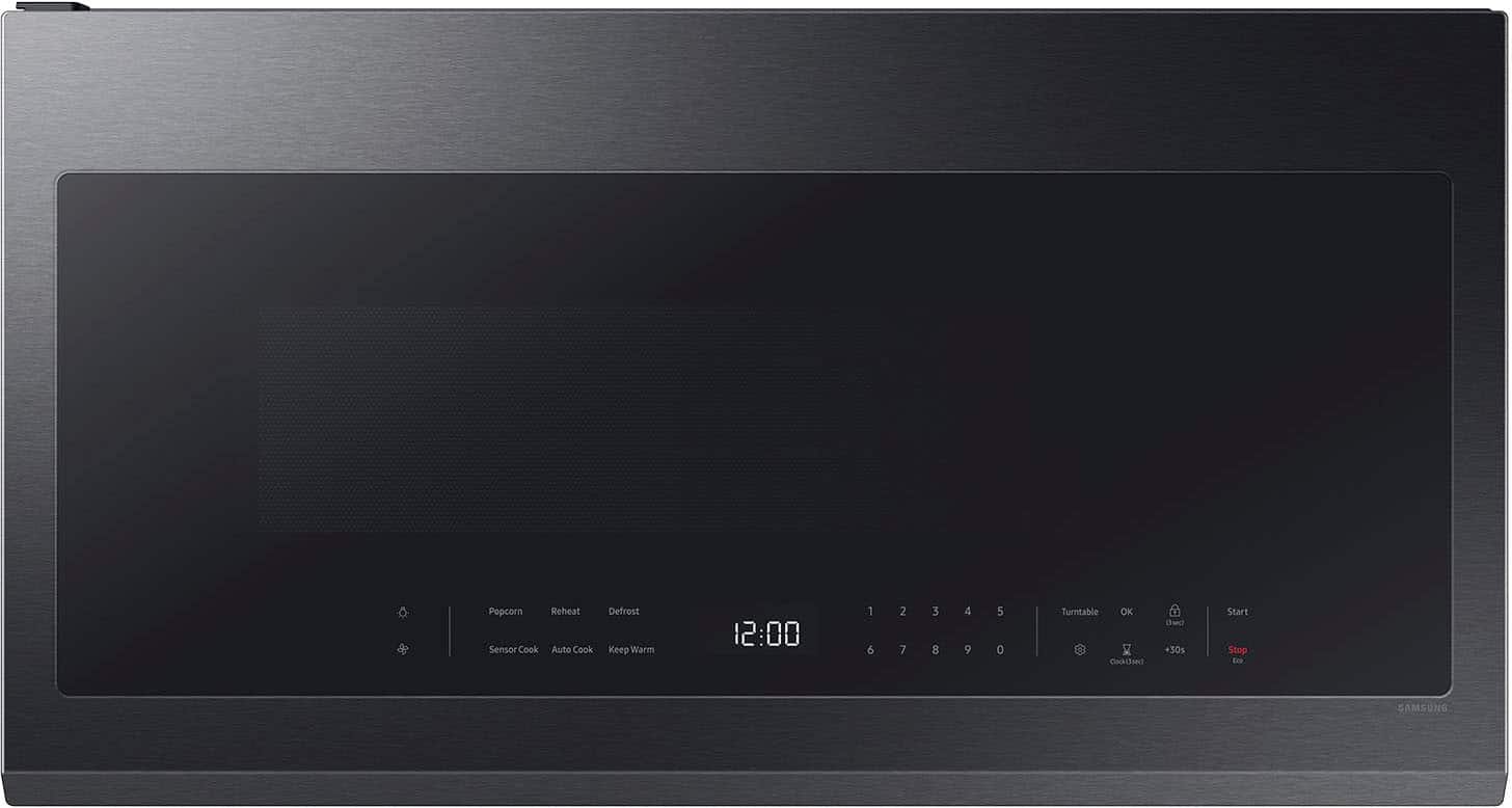 Kings Outlet Samsung 2.1 Cu. Ft. Over-the-Range Microwave Sensor Cooking Wi-Fi Connectivity Matte Black Steel Samsung 2.1 Cu. Ft. Over-the-Range Microwave Sensor Cooking Wi-Fi Connectivity Matte Black Steel from Kings Outlet