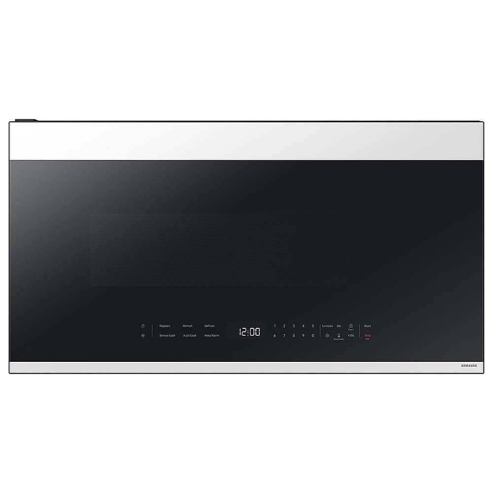 Samsung Bespoke 2.1 Cu. Ft. Over-the-Range Microwave Sensor Cooking Edge to Edge Glass Display from Kings Outlet