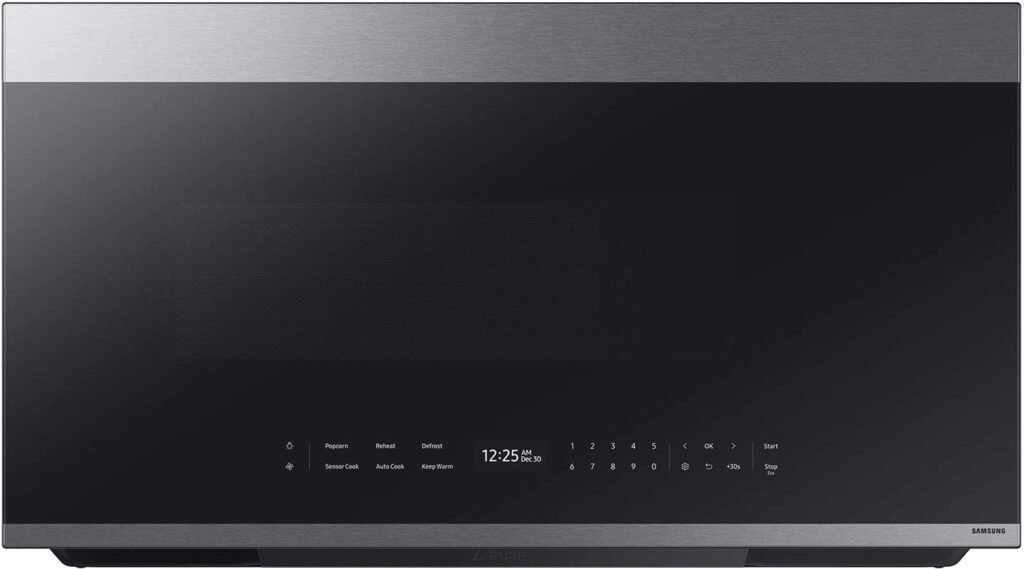 Samsung Bespoke 2.1 Cu. Ft. Over-the-Range Microwave Sensor Cooking Auto Dimming Glass Touch Controls from Kings Outlet