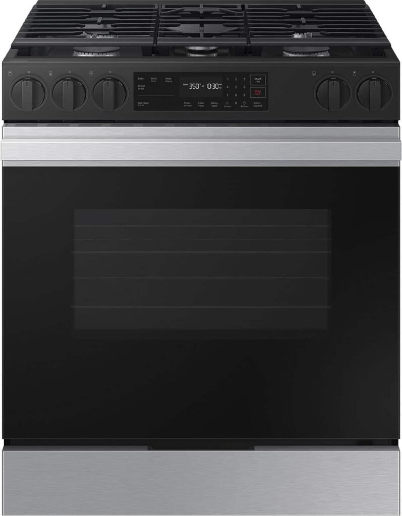 Samsung Bespoke 6.0 Cu. Ft. Slide-In Gas Range Precision Knobs Stainless Steel from Kings Outlet