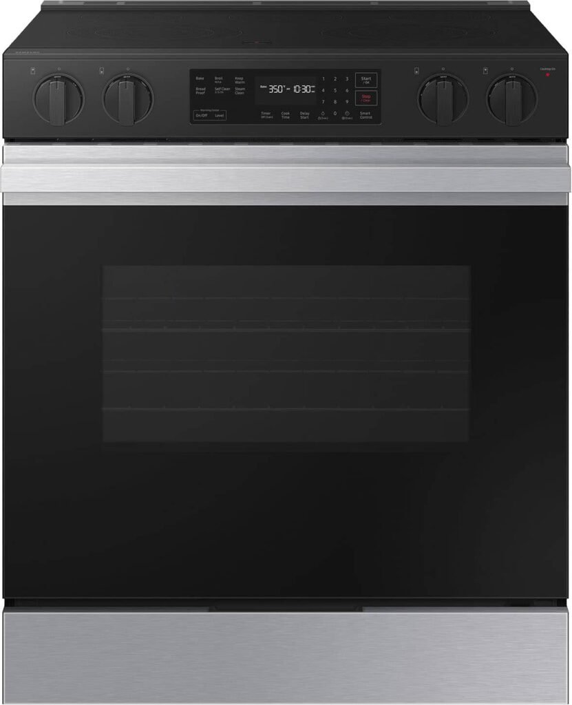 Samsung Bespoke 6.3 Cu. Ft. Slide-In Electric Range Precision Knobs Stainless Steel from Kings Outlet