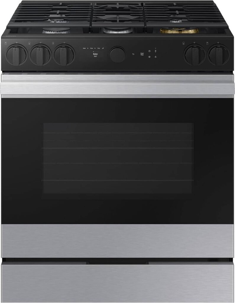 Samsung Bespoke 6.0 Cu. Ft. Slide-In Gas Range Air Sous Vide Stainless Steel from Kings Outlet