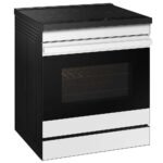 Samsung Bespoke 6.3 Cu. Ft. Slide-In Electric Induction Range Ambient Edge Lighting White Glass from Kings Outlet