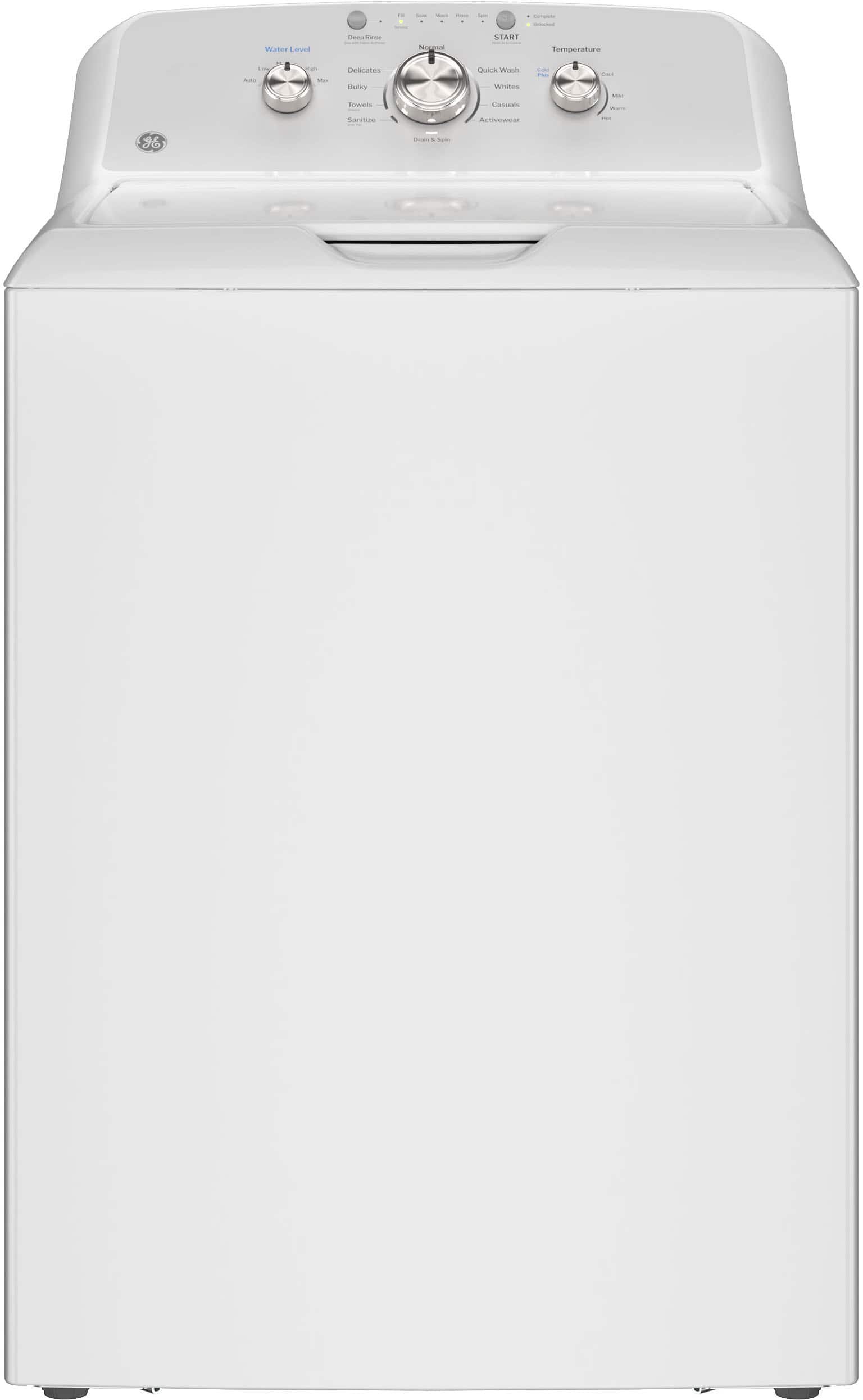 Kings Outlet GE 4.3 Cu. Ft. High-Efficiency Top Load Washer Cold Plus White Silver Matte GE 4.3 Cu. Ft. High-Efficiency Top Load Washer Cold Plus White Silver Matte from Kings Outlet