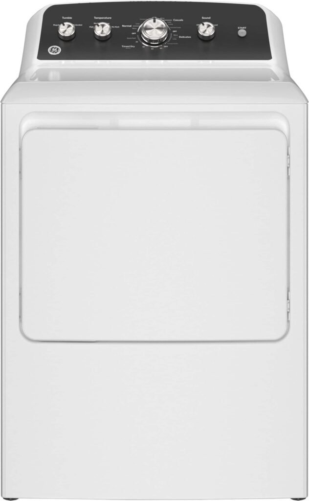 GE 7.2 Cu. Ft. Electric Dryer Long Venting up to 120 Ft White Matte from Kings Outlet