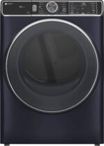 GE Profile 7.8 Cu. Ft. Stackable Smart Electric Dryer Steam Sanitize Cycle Sapphire Blue from Kings Outlet