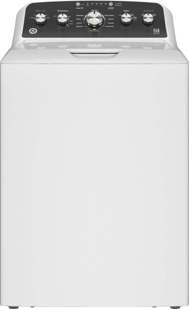 GE 4.5 Cu. Ft. High-Efficiency Top Load Washer Deep Fill Cold Plus White Matte from Kings Outlet
