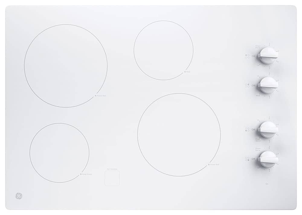 GE 30" Built-In Electric Cooktop White from Kings Outlet