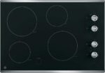 GE 30" Built-In Electric Cooktop Stainless Steel on Black from Kings Outlet
