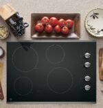 GE 30" Built-In Electric Cooktop Stainless Steel on Black from Kings Outlet
