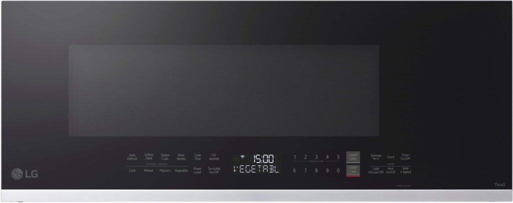 LG 1.3 Cu. Ft. Low-Profile Over-The-Range Microwave Sensor Cook Zero Clearance Door Black from Kings Outlet