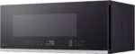 LG 1.3 Cu. Ft. Low-Profile Over-The-Range Microwave Sensor Cook Zero Clearance Door Black from Kings Outlet