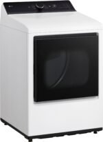 LG 7.3 Cu. Ft. Smart Gas Dryer EasyLoad Door Alpine White from Kings Outlet