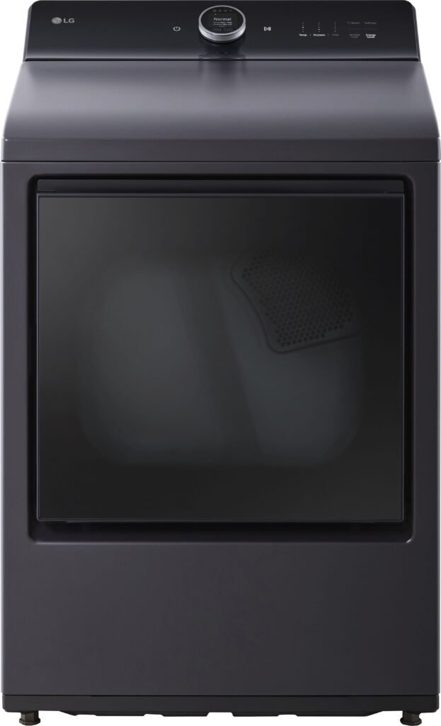 LG 7.3 Cu. Ft. Smart Electric Dryer Steam EasyLoad Door Matte Black from Kings Outlet