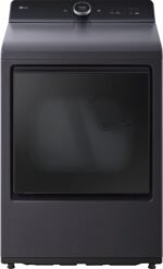 LG 7.3 Cu. Ft. Smart Electric Dryer Steam EasyLoad Door Matte Black from Kings Outlet