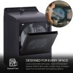 LG 7.3 Cu. Ft. Smart Electric Dryer Steam EasyLoad Door Matte Black from Kings Outlet