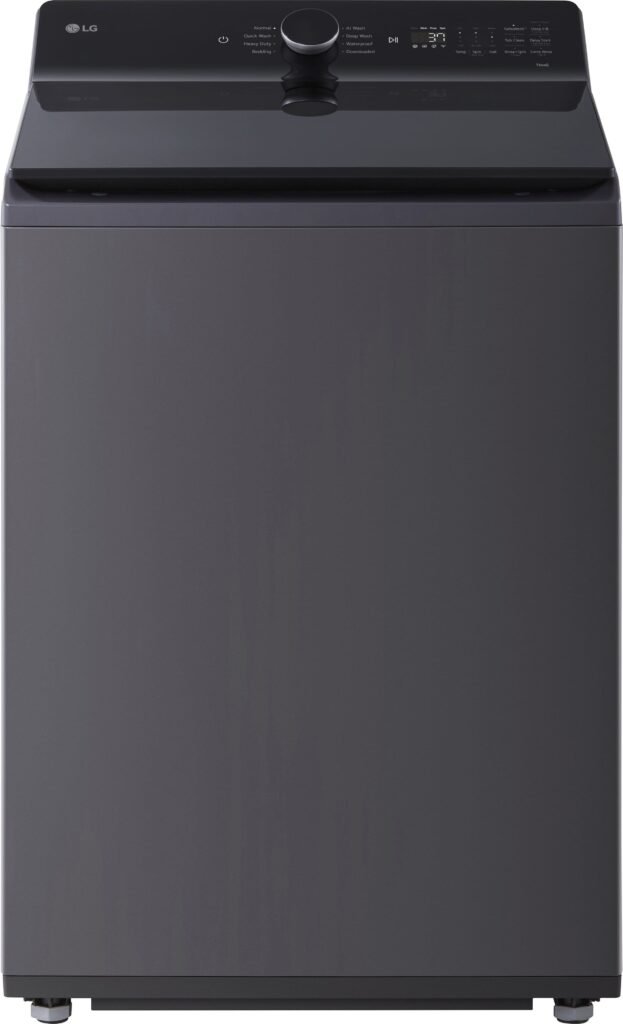 LG 5.3 Cu. Ft. High Efficiency Smart Top Load Washer TurboWash3D Technology Matte Black from Kings Outlet