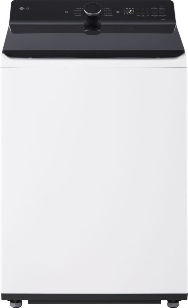 LG 5.3 Cu. Ft. High Efficiency Smart Top Load Washer TurboWash3D Technology Alpine White from Kings Outlet