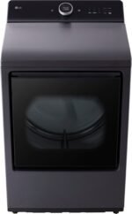 LG 7.3 Cu. Ft. Smart Gas Dryer Steam EasyLoad Door Matte Black from Kings Outlet