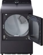 LG 7.3 Cu. Ft. Smart Gas Dryer Steam EasyLoad Door Matte Black from Kings Outlet