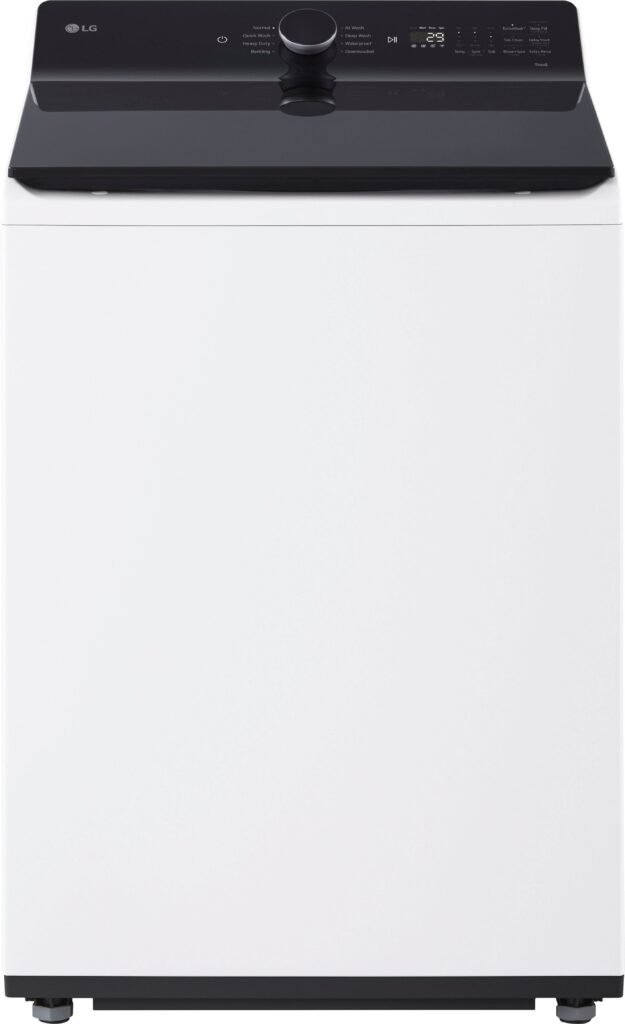 LG 5.5 Cu. Ft. High Efficiency Smart Top Load Washer EasyUnload Alpine White from Kings Outlet