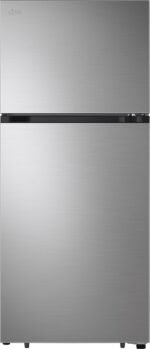 LG 17.5 Cu. Ft. Garage Ready Top-Freezer Refrigerator Reversible Doors Stainless Steel from Kings Outlet