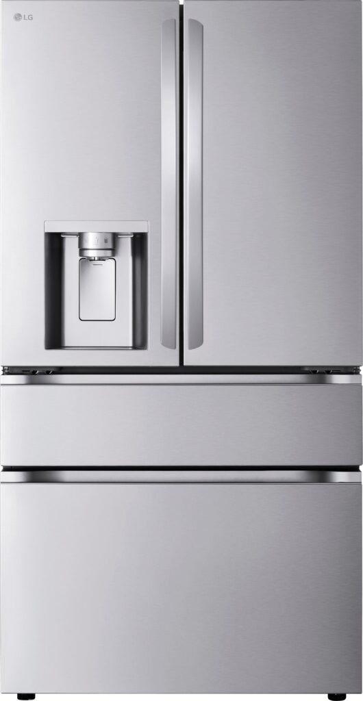 LG Counter-Depth MAX 24.5 Cu. Ft. 4-Door French Door Smart Refrigerator Full-Convert Drawer Stainless from Kings Outlet