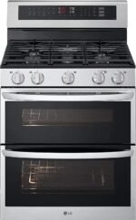 LG 6.9 Cu. Ft. Freestanding Double Oven Gas True Convection Smart Range EasyClean Air from Kings Outlet