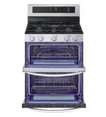 LG 6.9 Cu. Ft. Freestanding Double Oven Gas True Convection Smart Range EasyClean Air from Kings Outlet