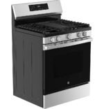 GE 5.3 Cu. Ft. Freestanding Gas Convection Range Steam Cleaning EasyWash Oven Tray Stainless from Kings Outlet