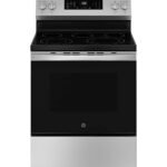 GE 5.3 Cu. Ft. Freestanding Electric Convection Range Steam Cleaning EasyWash Tray Stainless Steel from Kings Outlet