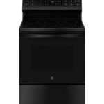 GE 5.3 Cu. Ft. Freestanding Electric Range Self-Clean Steam Cleaning Option Crisp Mode Black from Kings Outlet