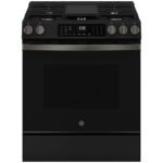 GE 5.3 Cu. Ft. Slide-In Gas Convection Range Steam Cleaning EasyWash Tray Black Slate from Kings Outlet