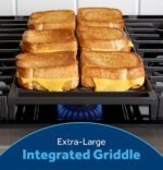 GE 5.3 Cu. Ft. Slide-In Gas Convection Range Steam Cleaning EasyWash Tray Black Slate from Kings Outlet
