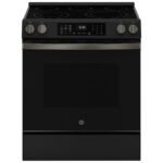 GE 5.3 Cu. Ft. Slide-In Electric Convection Range Steam Cleaning EasyWash Oven Tray Black from Kings Outlet