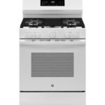 GE 5.3 Cu. Ft. Freestanding Gas Convection Range Steam Cleaning EasyWash Oven Tray White from Kings Outlet