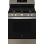 GE 5.3 Cu. Ft. Freestanding Gas Convection Range Steam Cleaning EasyWash Oven Tray Slate from Kings Outlet