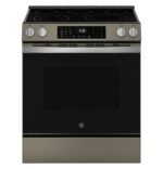 GE 5.3 Cu. Ft. Slide-In Electric Convection Range Steam Cleaning EasyWash Oven Tray Slate from Kings Outlet