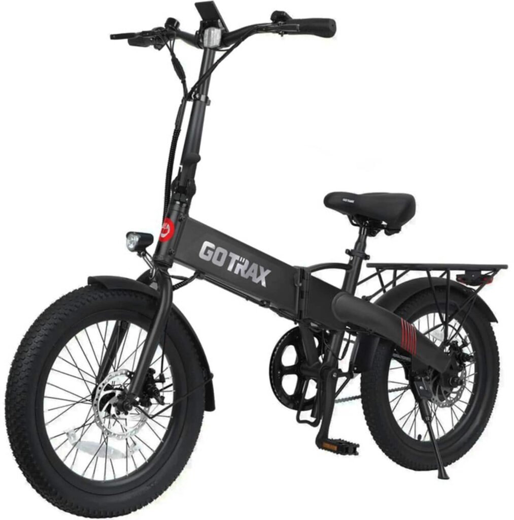 GoTrax Z4 LITE Folding eBike 25mi Max Operating Range 20mph Max Speed Black from Kings Outlet