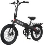 GoTrax Z4 LITE Folding eBike 25mi Max Operating Range 20mph Max Speed Black from Kings Outlet