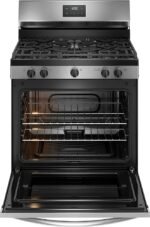 Frigidaire 5.1 Cu. Ft Freestanding Gas Range Quick Boil Burner Stainless Steel from Kings Outlet