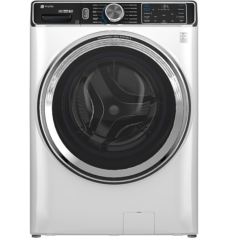 GE Profile 5.3 Cu. Ft. High-Efficiency Stackable Smart Front Load Washer Steam UltraFresh Vent from Kings Outlet