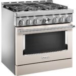 KitchenAid Commercial-Style 5.1 Cu. Ft. Slide-In Gas True Convection Range Self-Cleaning Milkshake from Kings Outlet