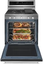 KitchenAid 5.8 Cu. Ft. Self-Cleaning Freestanding Gas True Convection Range Even-Heat Stainless Steel from Kings Outlet
