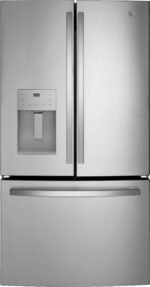 GE 20.6 Cu. Ft. French Door Counter Depth Refrigerator Space Saving Icemaker Stainless Steel from Kings Outlet