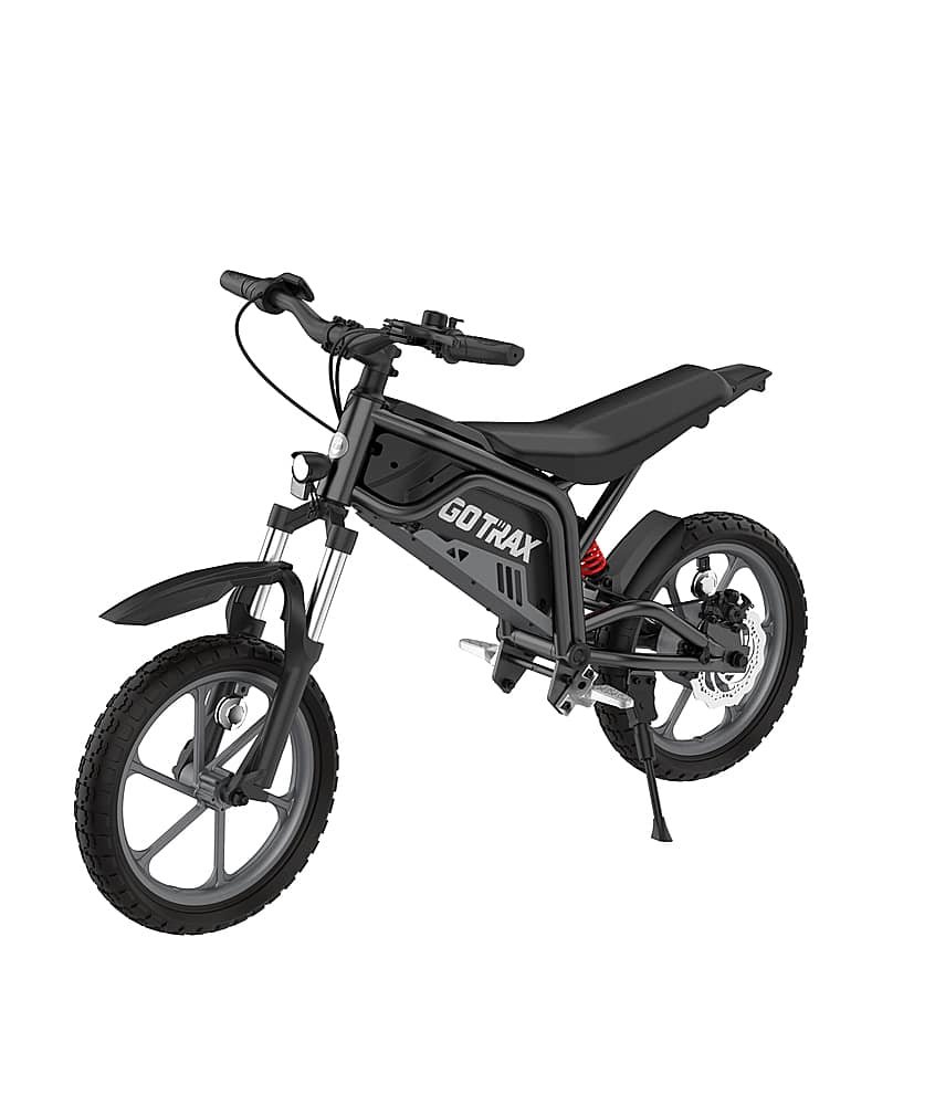 GoTrax Fitz 16" Electric Dirt Bike 15mi Max Range 15.5 mph Max Speed Black from Kings Outlet