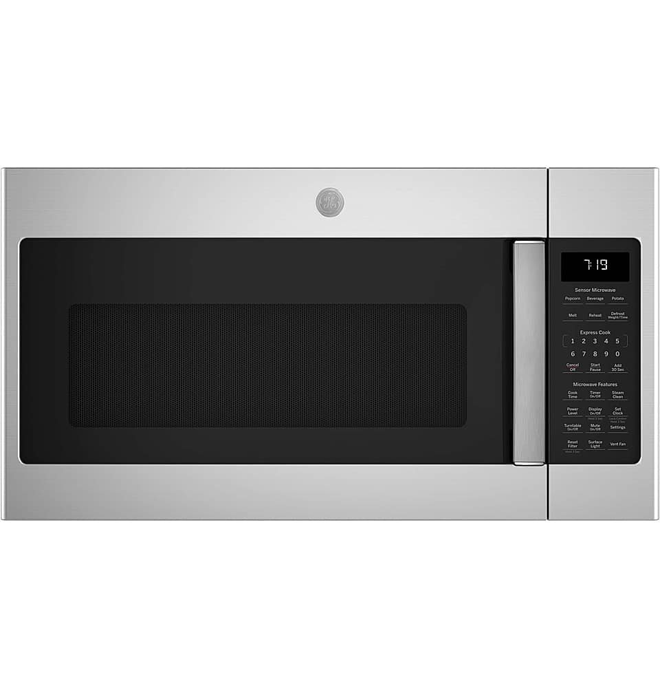 GE 1.9 Cu. Ct. Over-the-Range Microwave Sensor Cooking Steam Cleaning Stainless Steel from Kings Outlet
